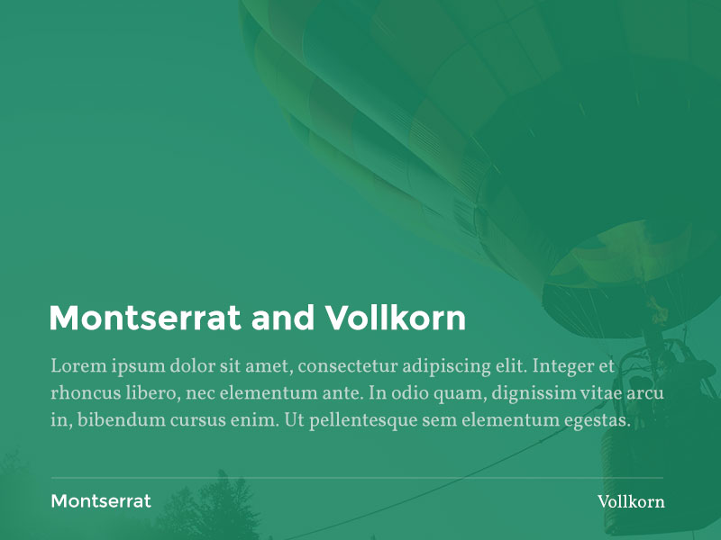 Monserrat and Vollkorn