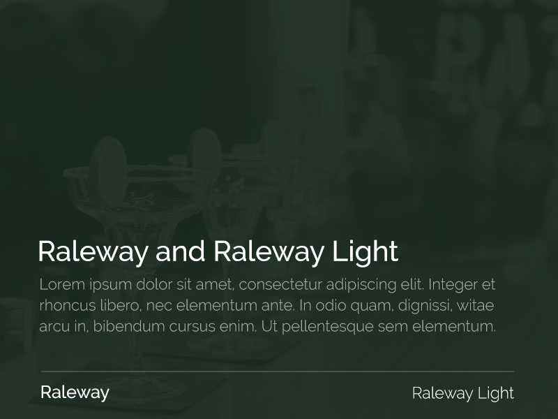 Raleway and Raleway Light