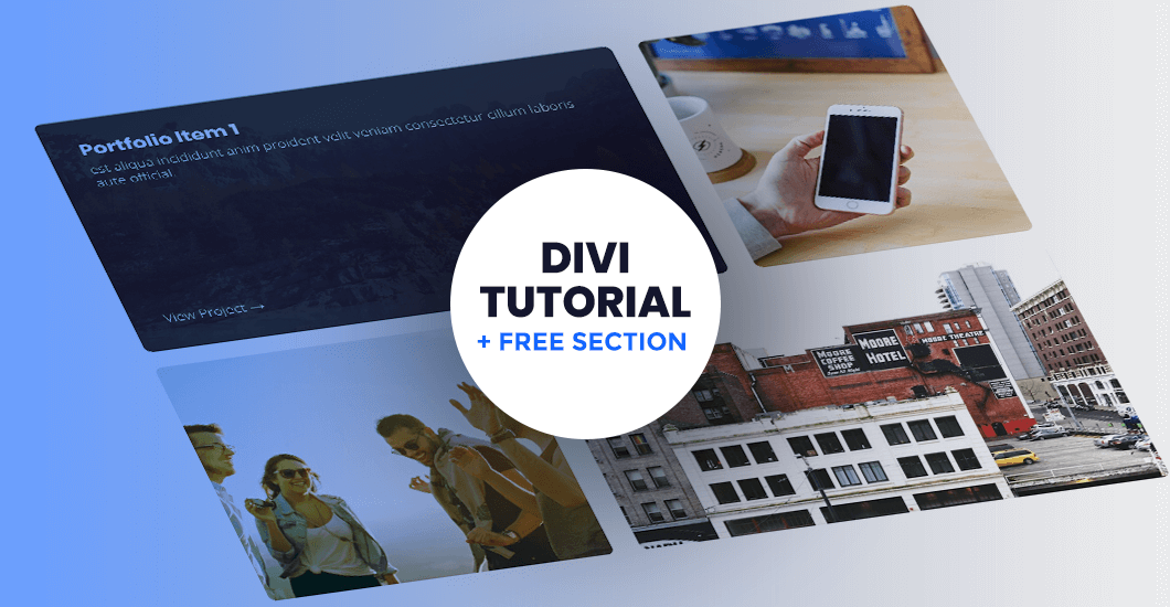 Create Interactive Portfolio Section Using Blurb Modules in Divi