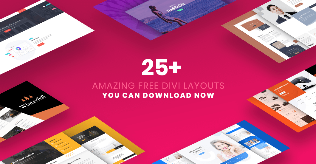 25+ Amazing FREE Divi Layouts You Can Download Now