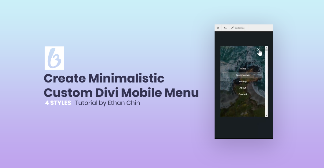 Create Minimalistic Mobile Menu with Divi