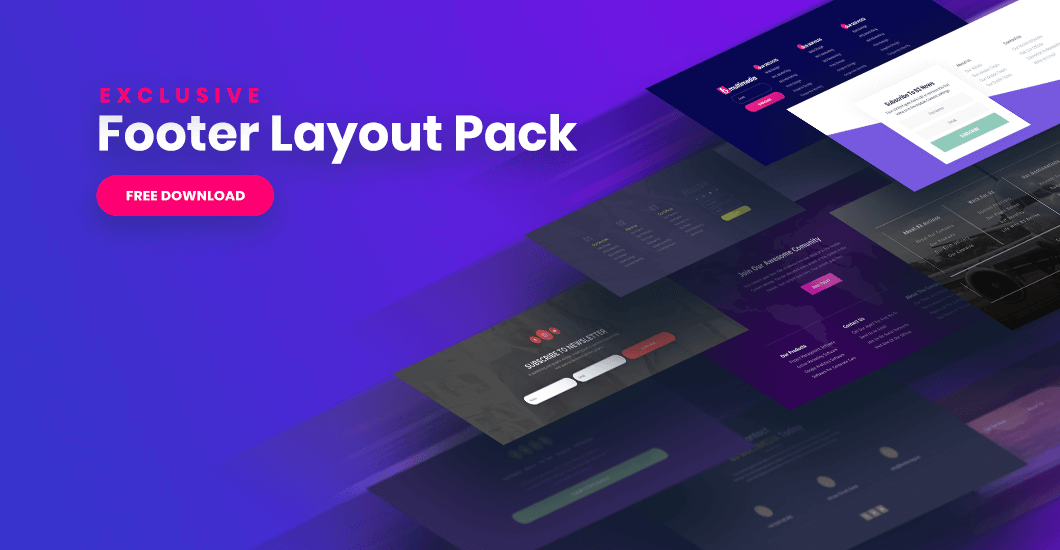 Get An Exclusive Footer Layout Pack for Divi
